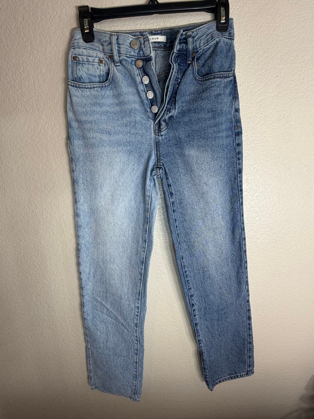PacSun Two Tone Dad Jeans Women's Size 24 Straight Leg